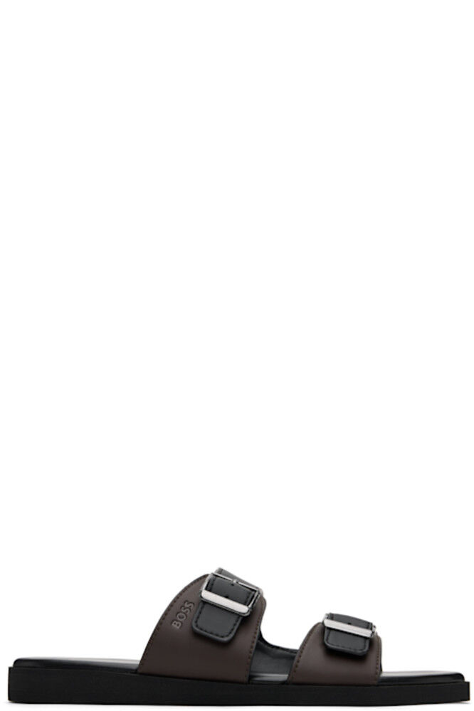 Сандалии с пряжками черного и коричневого цвета BOSS
Сандалии с пряжками черного и коричневого цвета BOSS