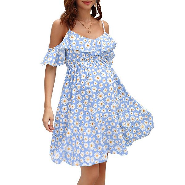 Женское платье для беременных с цветочным принтом и холодным плечом Yesfashion, Blue
Женское платье для беременных с цветочным принтом и холодным плечом Yesfashion, Blue