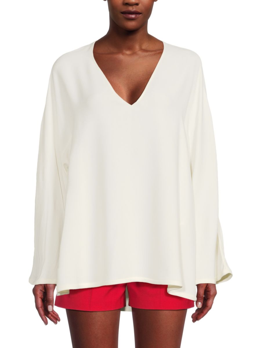 Топ с рукавами реглан Valentino, кремовый
Топ с рукавами реглан Valentino, кремовый