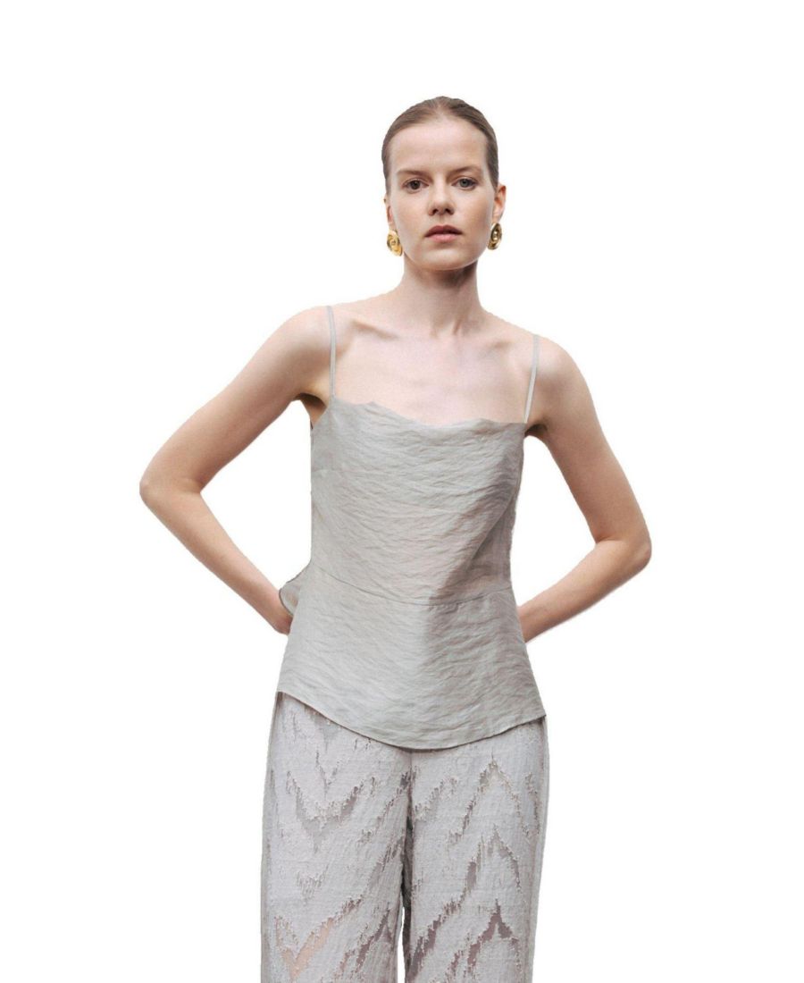 Женская блузка с разрезом и бретелями NOCTURNE, Grey
Женская блузка с разрезом и бретелями NOCTURNE, Grey