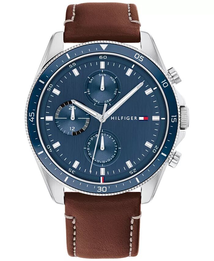 Мужские часы с хронографом на коричневом кожаном ремешке, 44 мм Tommy Hilfiger
Мужские часы с хронографом на коричневом кожаном ремешке, 44 мм Tommy Hilfiger