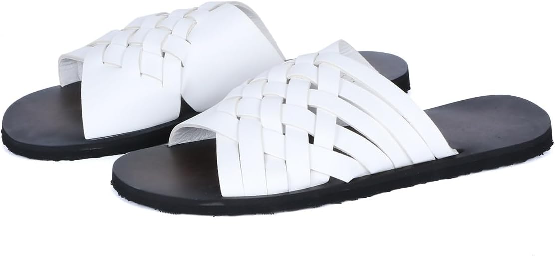 Мужские сандалии AAA+ из искусственной кожи с плетением и без застежки, белый
Мужские сандалии AAA+ из искусственной кожи с плетением и без застежки, белый