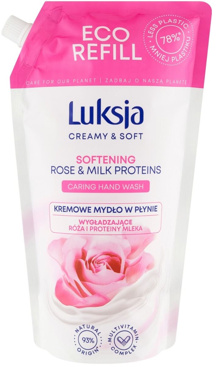 Сменный блок - жидкое мыло Luksja Creamy & Soft Róża i Proteiny млeka, 900 мл
Сменный блок - жидкое мыло Luksja Creamy & Soft Róża i Proteiny млeka, 900 мл