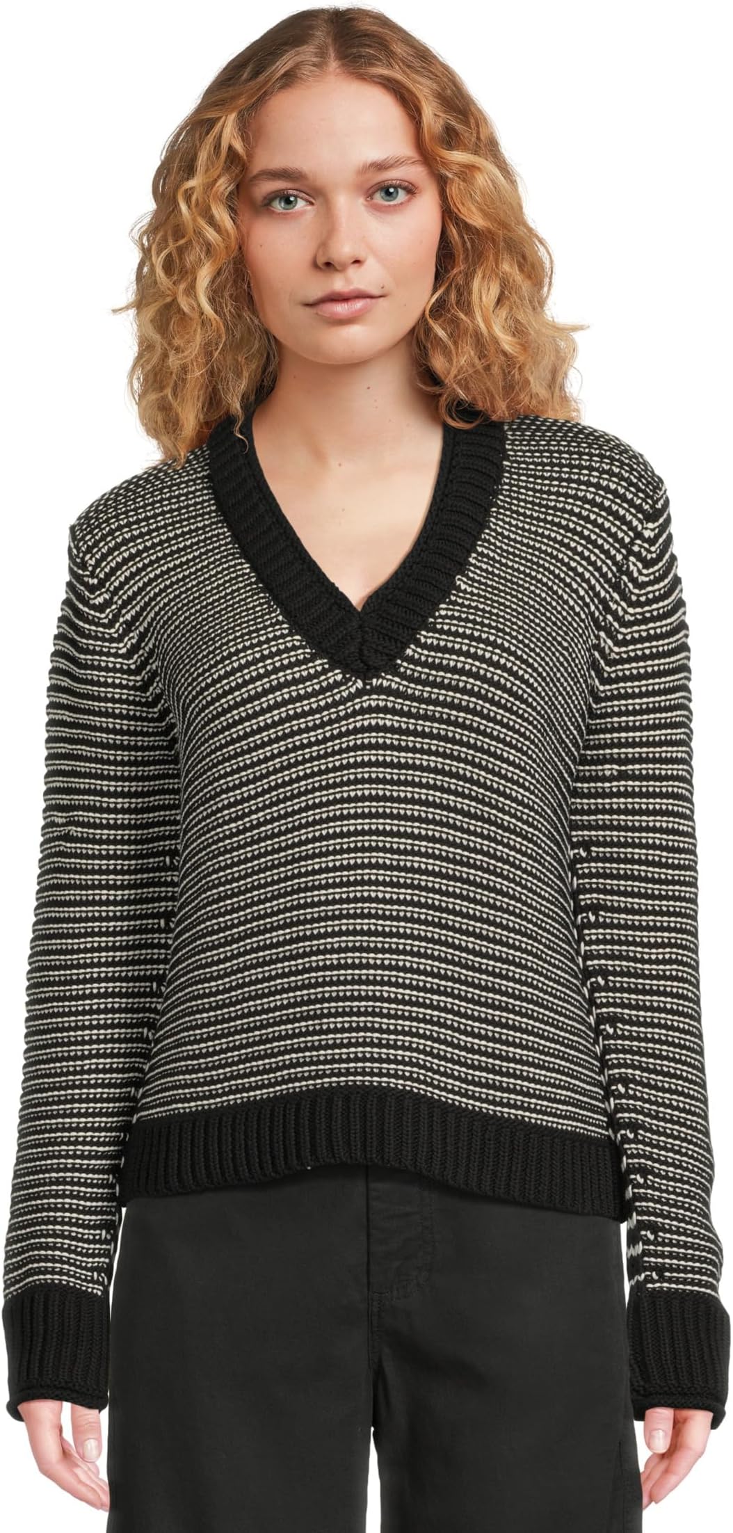 Пуловер Michael Stars Linda V-neck Pullover, цвет Black/Ivory
Пуловер Michael Stars Linda V-neck Pullover, цвет Black/Ivory