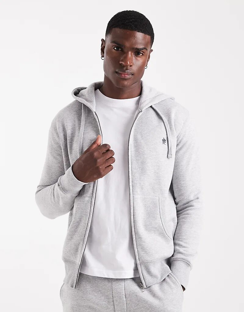Толстовка на молнии French Connection из хлопковой смеси светло-серого цвета
Толстовка на молнии French Connection из хлопковой смеси светло-серого цвета