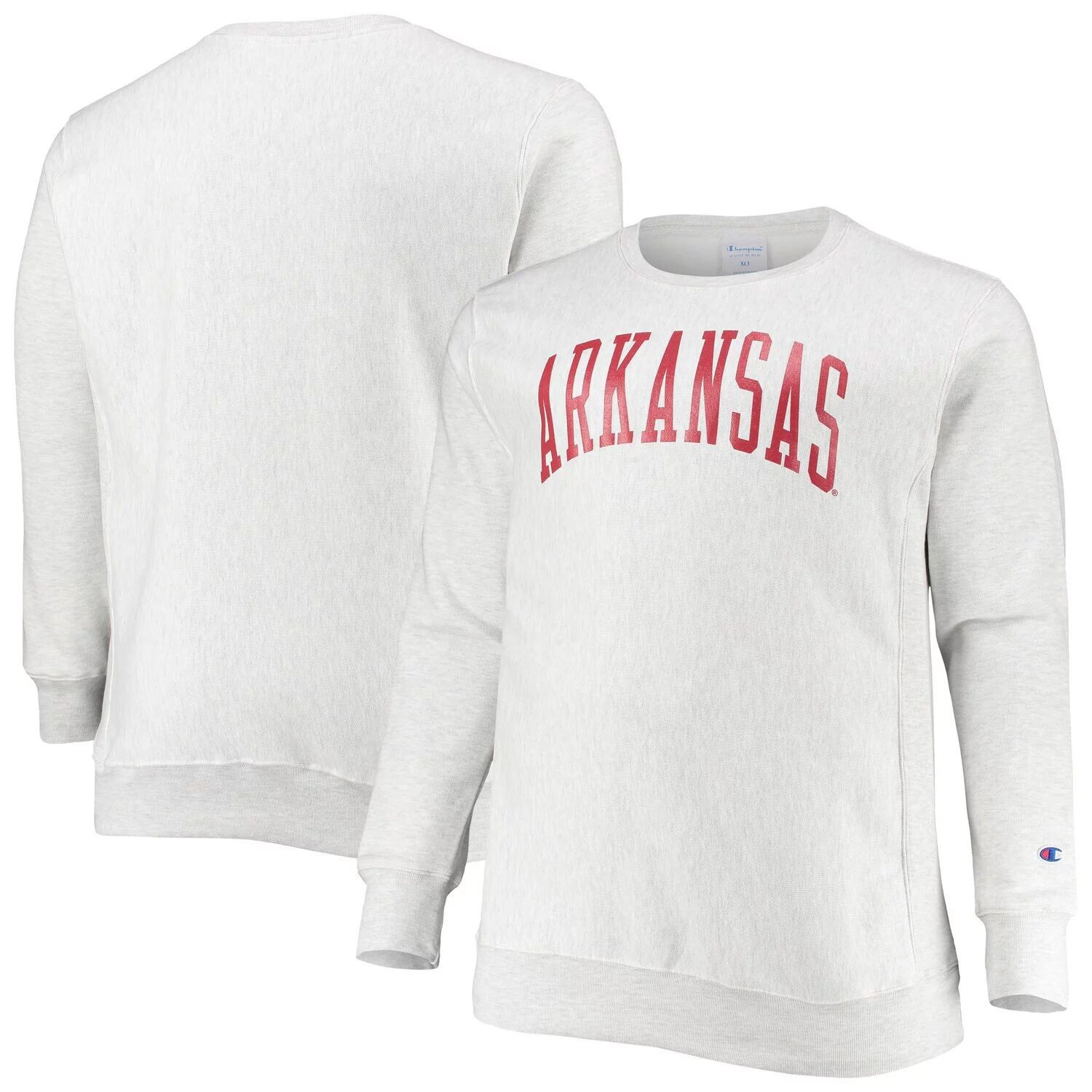 Мужской свитшот из флиса с круглым вырезом Ash Arkansas Razorbacks Big & Tall обратного переплетения Champion
Мужской свитшот из флиса с круглым вырезом Ash Arkansas Razorbacks Big & Tall обратного переплетения Champion