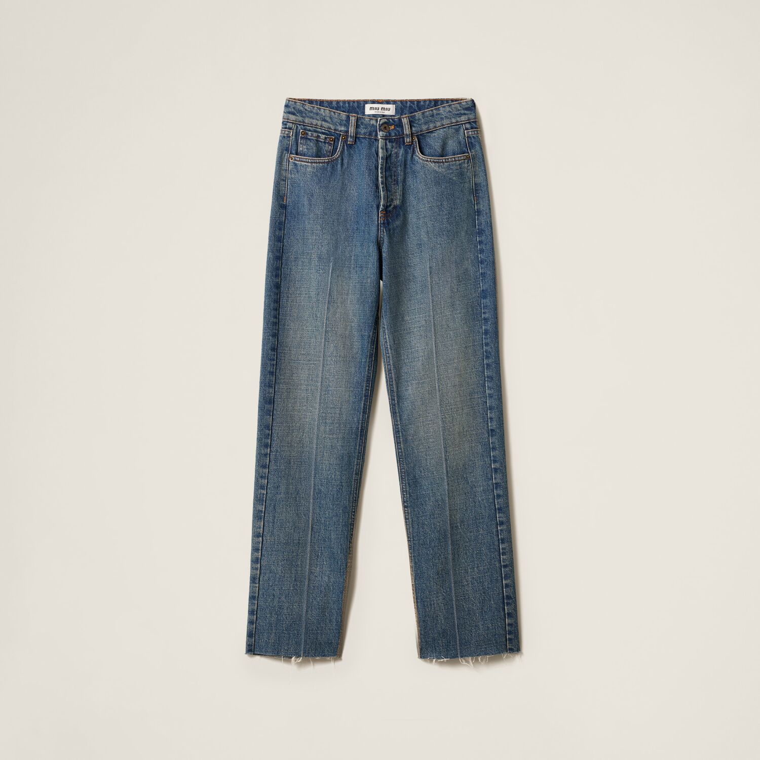 Джинсы из денима с пятью карманами MIU MIU, темно-синий
Джинсы из денима с пятью карманами MIU MIU, темно-синий