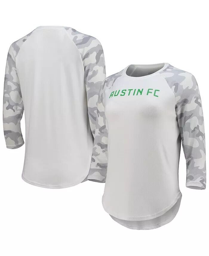 Женский белый, серый композитный топ реглан с рукавами 3/4 Austin FC Concepts Sport
Женский белый, серый композитный топ реглан с рукавами 3/4 Austin FC Concepts Sport