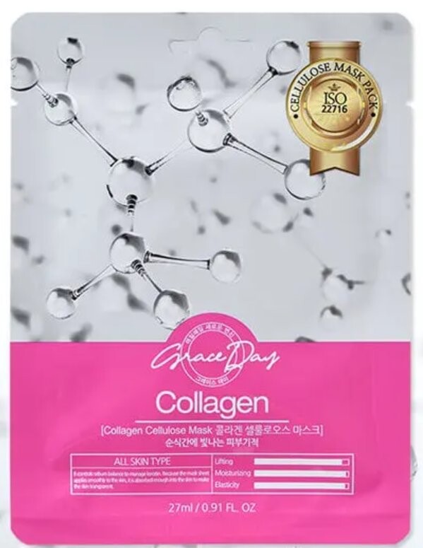 Floslek, Grace Day, коллагеновая тканевая маска для лица, питательный коллаген, 27 г
Floslek, Grace Day, коллагеновая тканевая маска для лица, питательный коллаген, 27 г