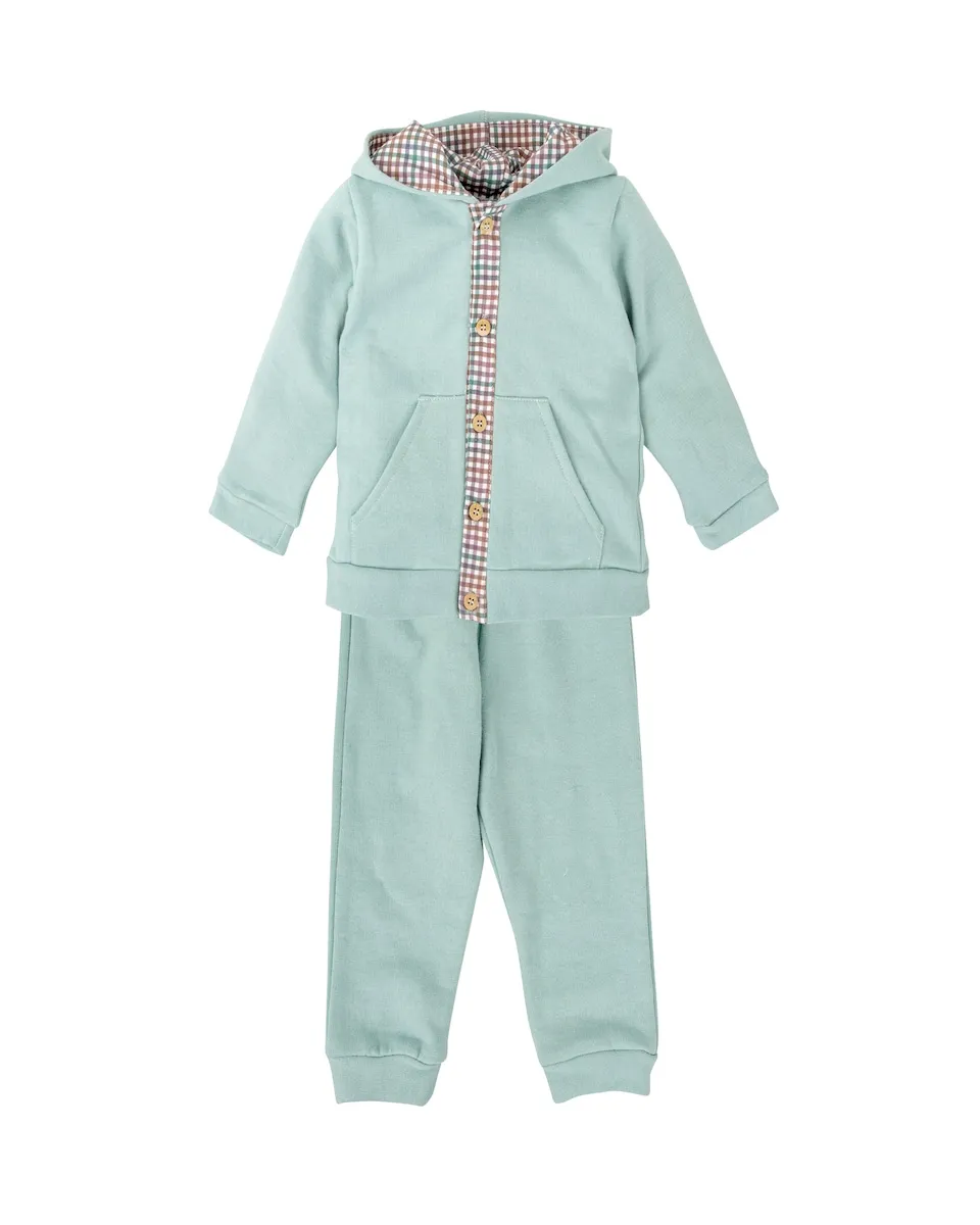 Детский спортивный костюм с толстовкой с капюшоном и подходящими штанами BABIDÚ, зеленый
Детский спортивный костюм с толстовкой с капюшоном и подходящими штанами BABIDÚ, зеленый