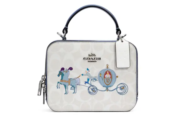 COACH Disney Collaboration BOX Coated Canvas Handbag Small Women's Glacier White/Blue
COACH Disney Collaboration BOX Coated Canvas Handbag Small Women's Glacier White/Blue