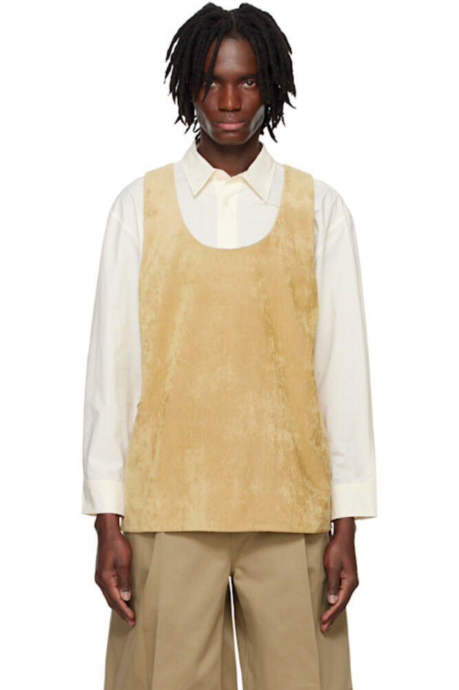 Майка из бежевого бархата System 
Майка из бежевого бархата System