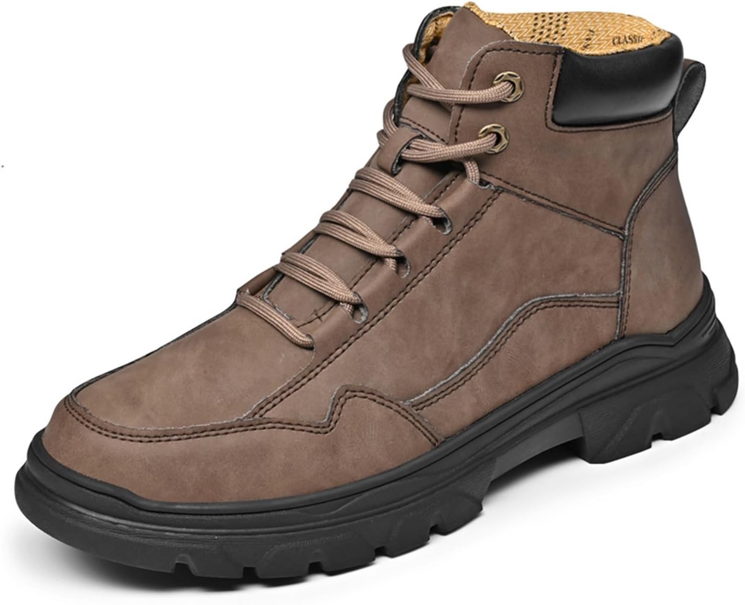 Мужские кожаные водонепроницаемые туристические ботинки на шнурках, противоскользящие, модные, с круглым носком, средней высоты, для походов и активного отдыха, повседневные легкие ботинки чукка Generic, коричневый
Мужские кожаные водонепроницаемые туристические ботинки на шнурках, противоскользящие, модные, с круглым носком, средней высоты, для походов и активного отдыха, повседневные легкие ботинки чукка Generic, коричневый