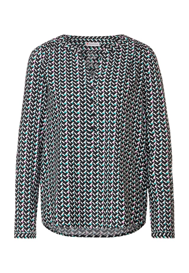 Блузка рубашка с разрезом на шее графический дизайн Street One, сиреневый
Блузка рубашка с разрезом на шее графический дизайн Street One, сиреневый