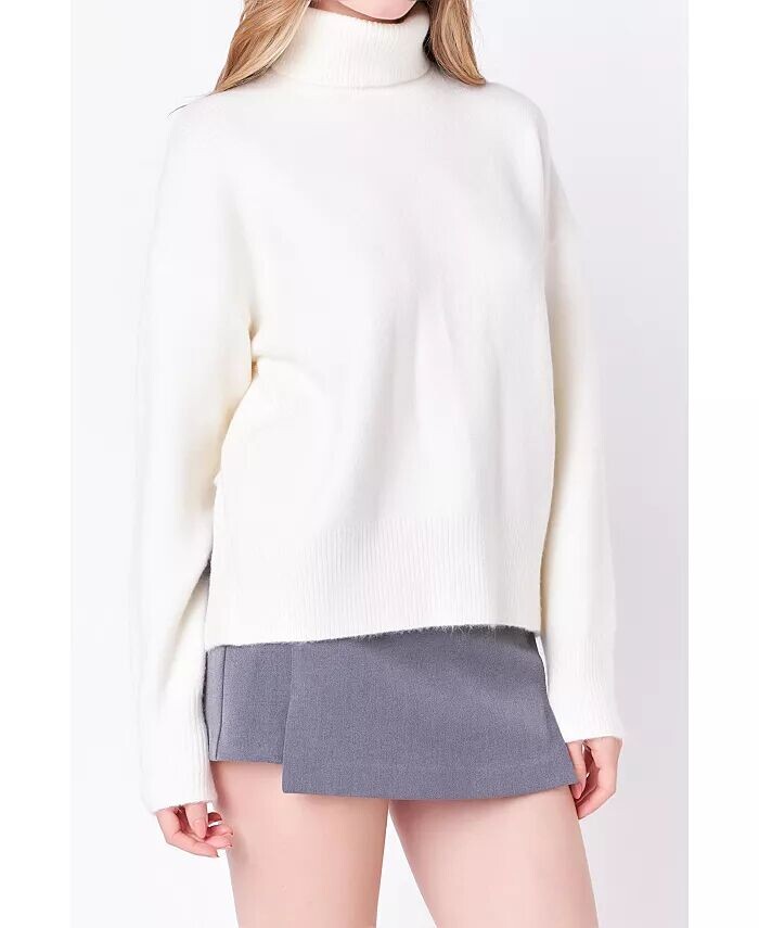 Женский свитер с высоким воротом и длинными рукавами English Factory, коричневый/бежевый
Женский свитер с высоким воротом и длинными рукавами English Factory, коричневый/бежевый