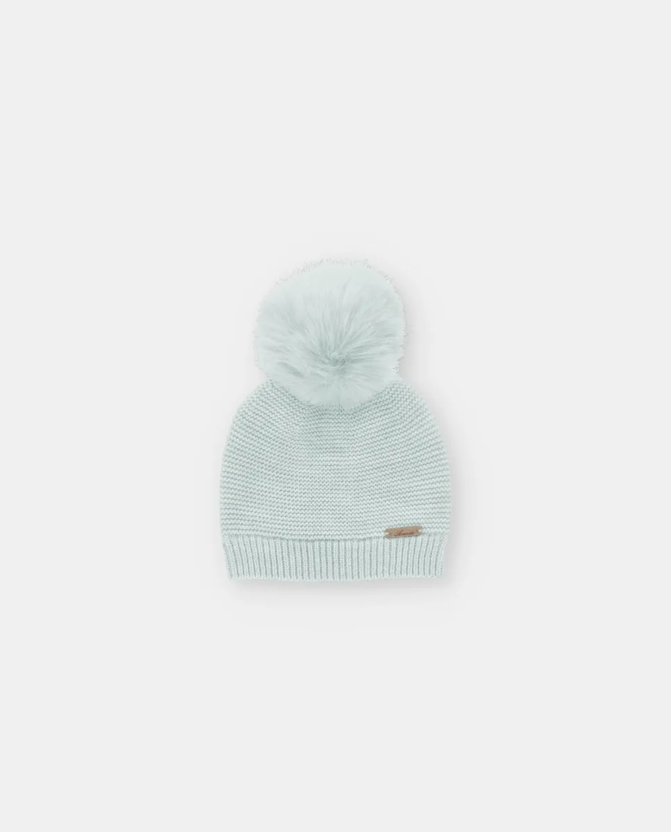 Вязаная детская шапочка с помпоном из искусственного меха светло-зеленого цвета Martín Aranda
Вязаная детская шапочка с помпоном из искусственного меха светло-зеленого цвета Martín Aranda