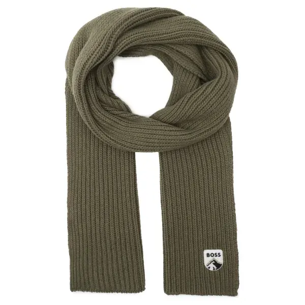 Шарф Медвежонок с добавлением шерсти и кашемира. Boss, зеленый
Шарф Медвежонок с добавлением шерсти и кашемира. Boss, зеленый