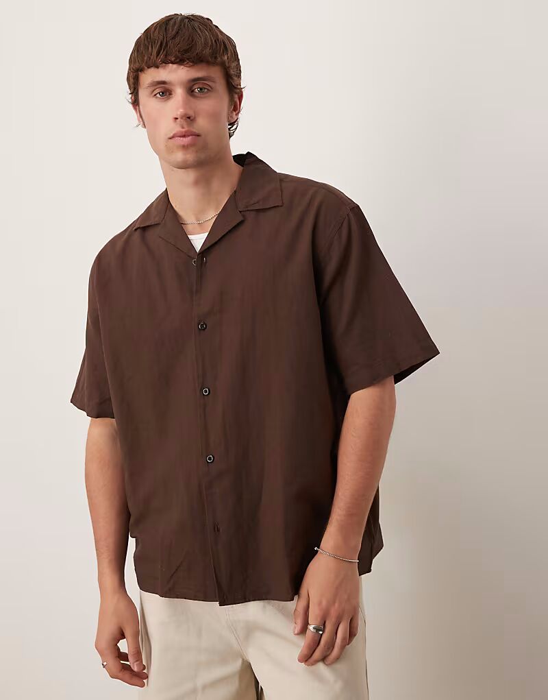 Рубашка с воротником-стойкой Selected Homme Revere из льняной смеси коричневого цвета
Рубашка с воротником-стойкой Selected Homme Revere из льняной смеси коричневого цвета