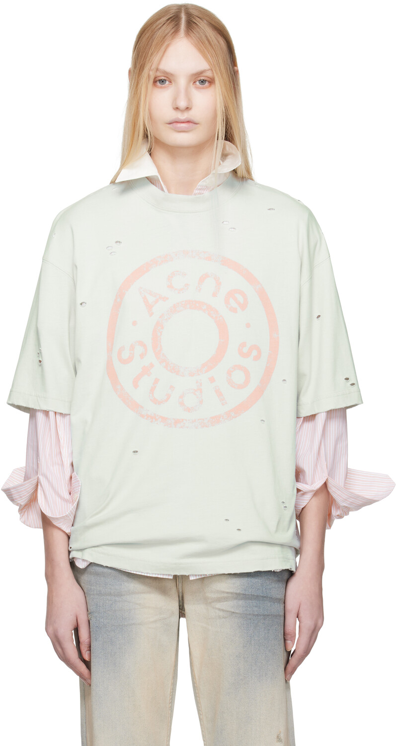 Синяя футболка свободного кроя с логотипом Acne Studios, Ice blue
Синяя футболка свободного кроя с логотипом Acne Studios, Ice blue