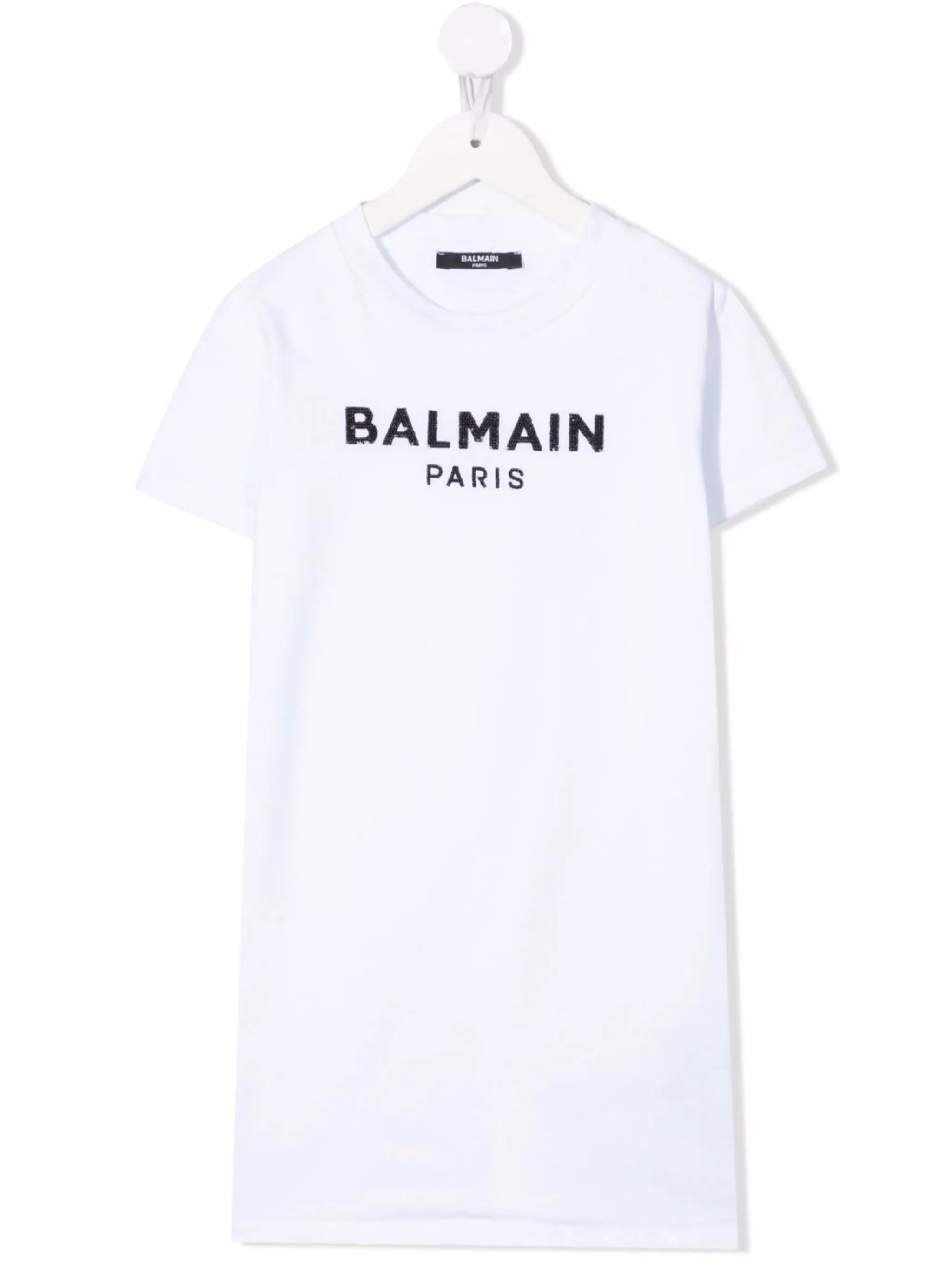 Платье-футболка с логотипом Balmain Kids, белый
Платье-футболка с логотипом Balmain Kids, белый