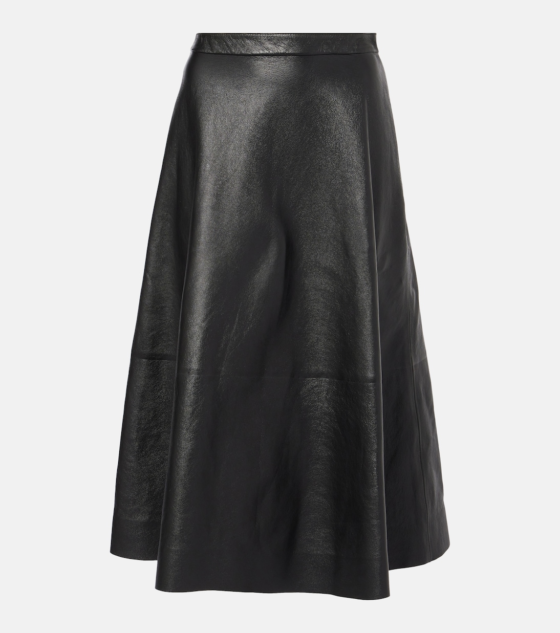 Кожаная юбка миди Balenciaga, черный
Кожаная юбка миди Balenciaga, черный
