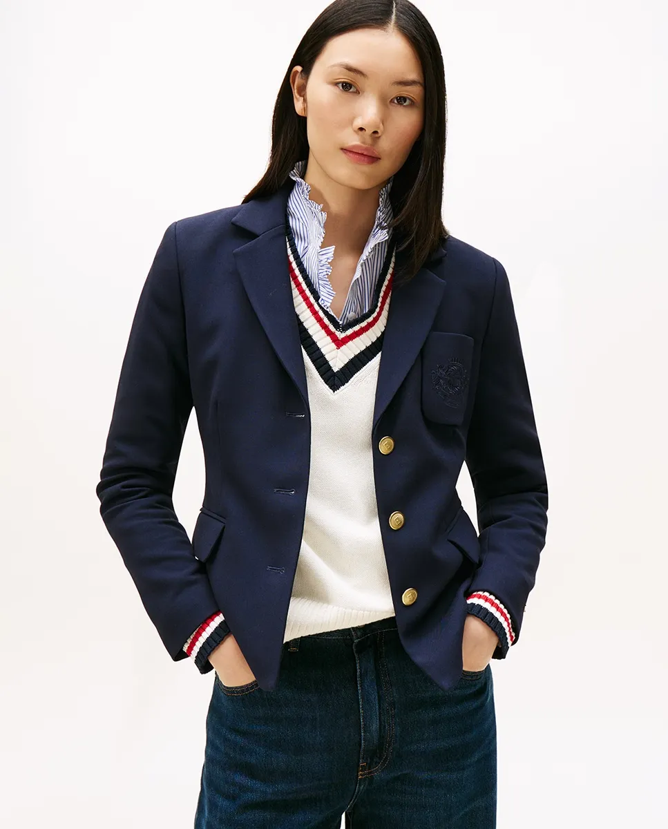 Женский блейзер из трикотажа с узким силуэтом Tommy Hilfiger, темно-синий
Женский блейзер из трикотажа с узким силуэтом Tommy Hilfiger, темно-синий