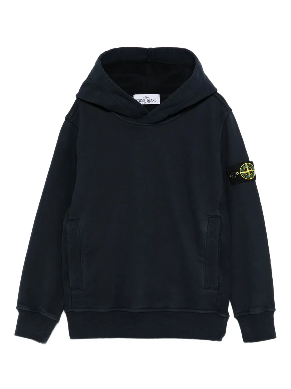 Худи из хлопка с нашивкой-логотипом Stone Island Junior, синий 
Худи из хлопка с нашивкой-логотипом Stone Island Junior, синий