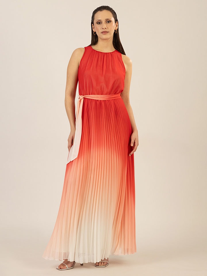 APART Плиссированное платье кораллово-белого цвета
APART Плиссированное платье кораллово-белого цвета