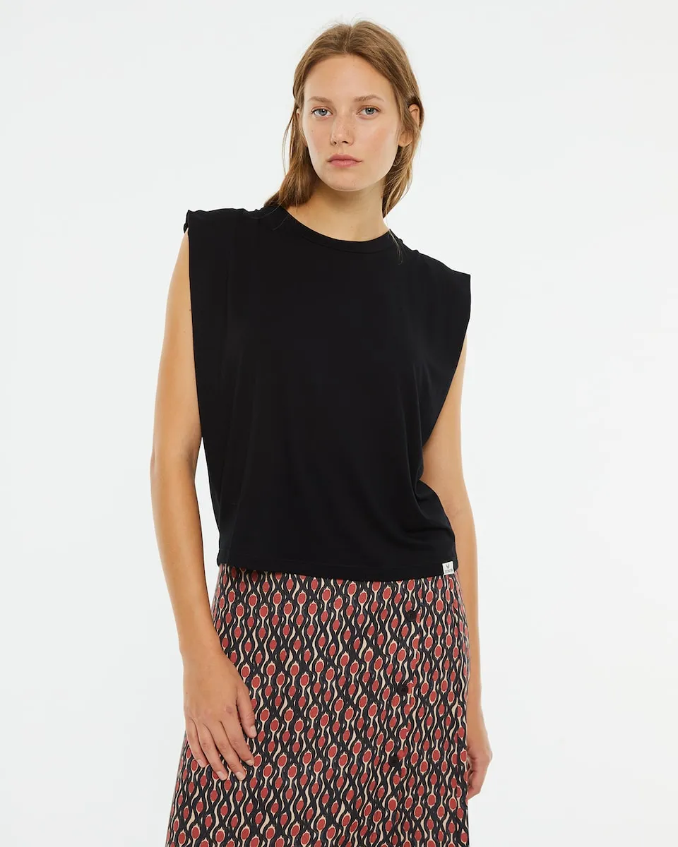 Женская футболка без рукавов квадратного размера System Action, черный
Женская футболка без рукавов квадратного размера System Action, черный