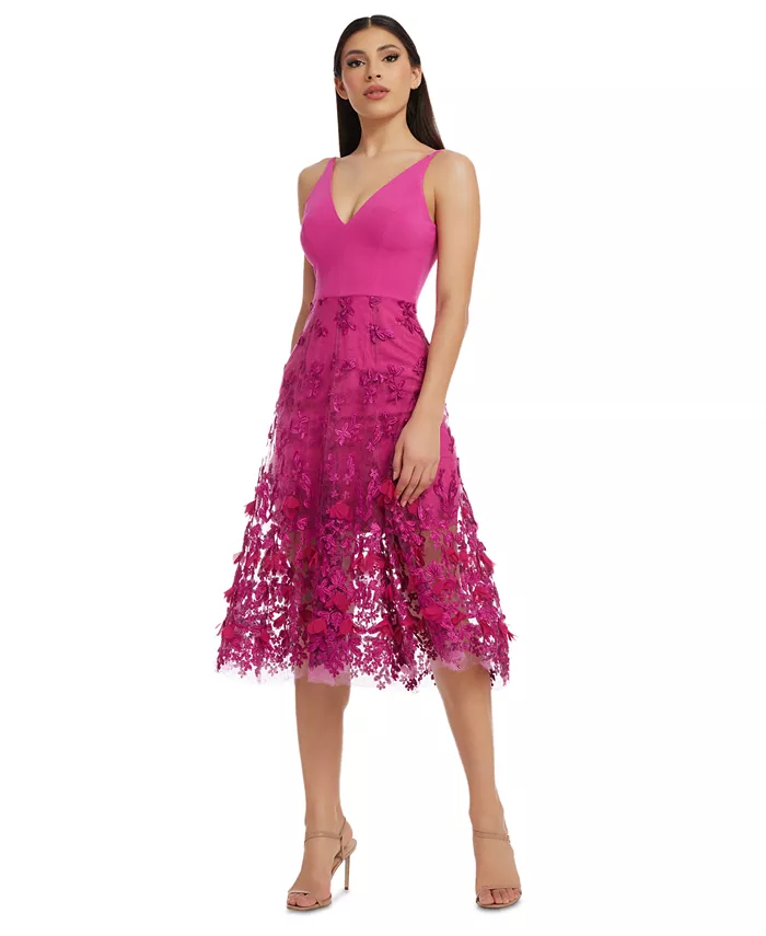 Платье с глубоким вырезом Darleen, силуэт "приталенный-клеш" Dress the Population, розовый
Платье с глубоким вырезом Darleen, силуэт "приталенный-клеш" Dress the Population, розовый