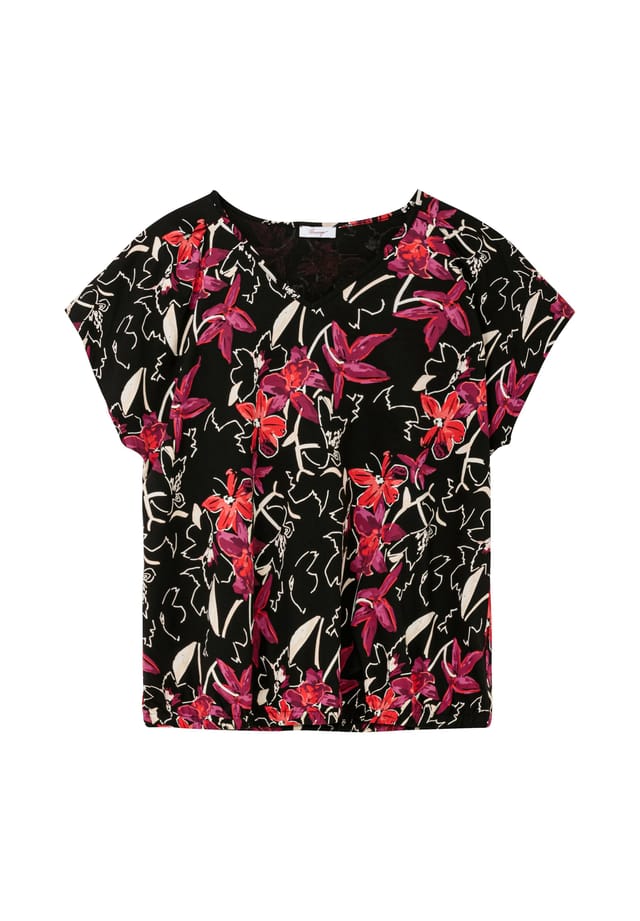 Рубашка с разрезом на рукаве и принтом по всей поверхности Sheego, черный
Рубашка с разрезом на рукаве и принтом по всей поверхности Sheego, черный