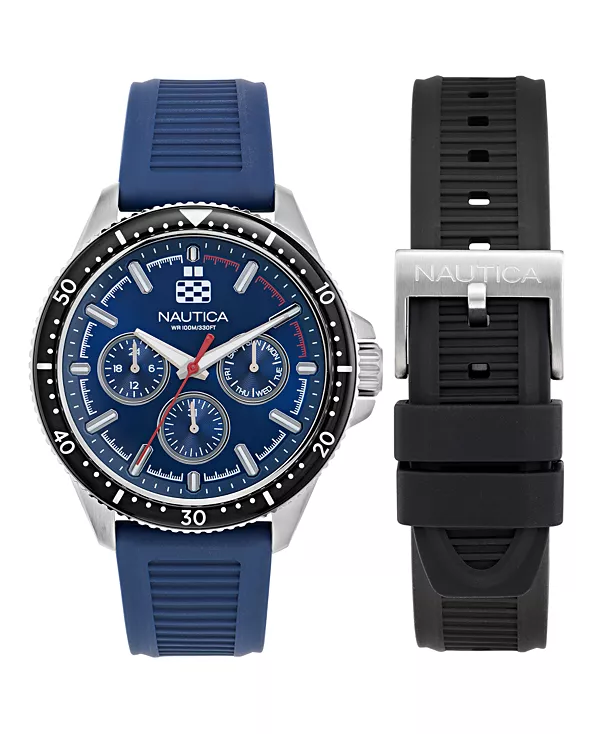 Мужские аналоговые часы с синим силиконовым ремешком, 46 мм Nautica, blue
Мужские аналоговые часы с синим силиконовым ремешком, 46 мм Nautica, blue