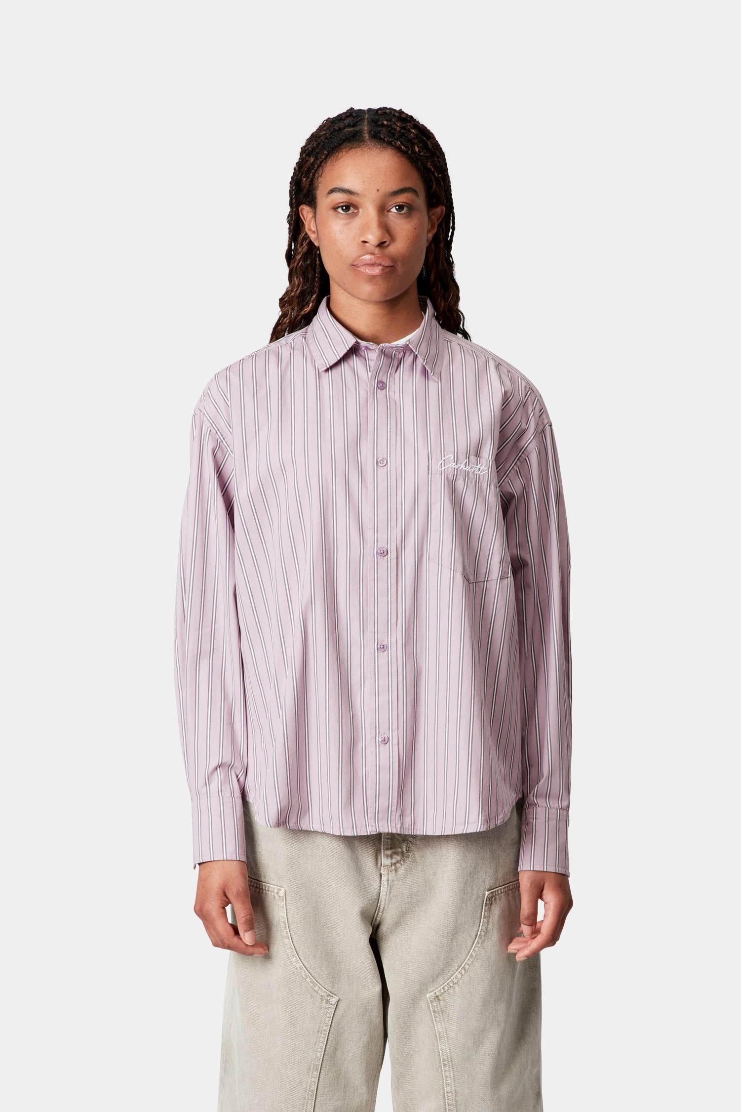 Женская рубашка Grimsby в полоску Carhartt, розовый
Женская рубашка Grimsby в полоску Carhartt, розовый