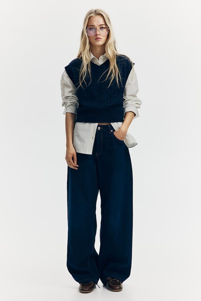 Джинсы Barrel Regular H&M, синий
Джинсы Barrel Regular H&M, синий