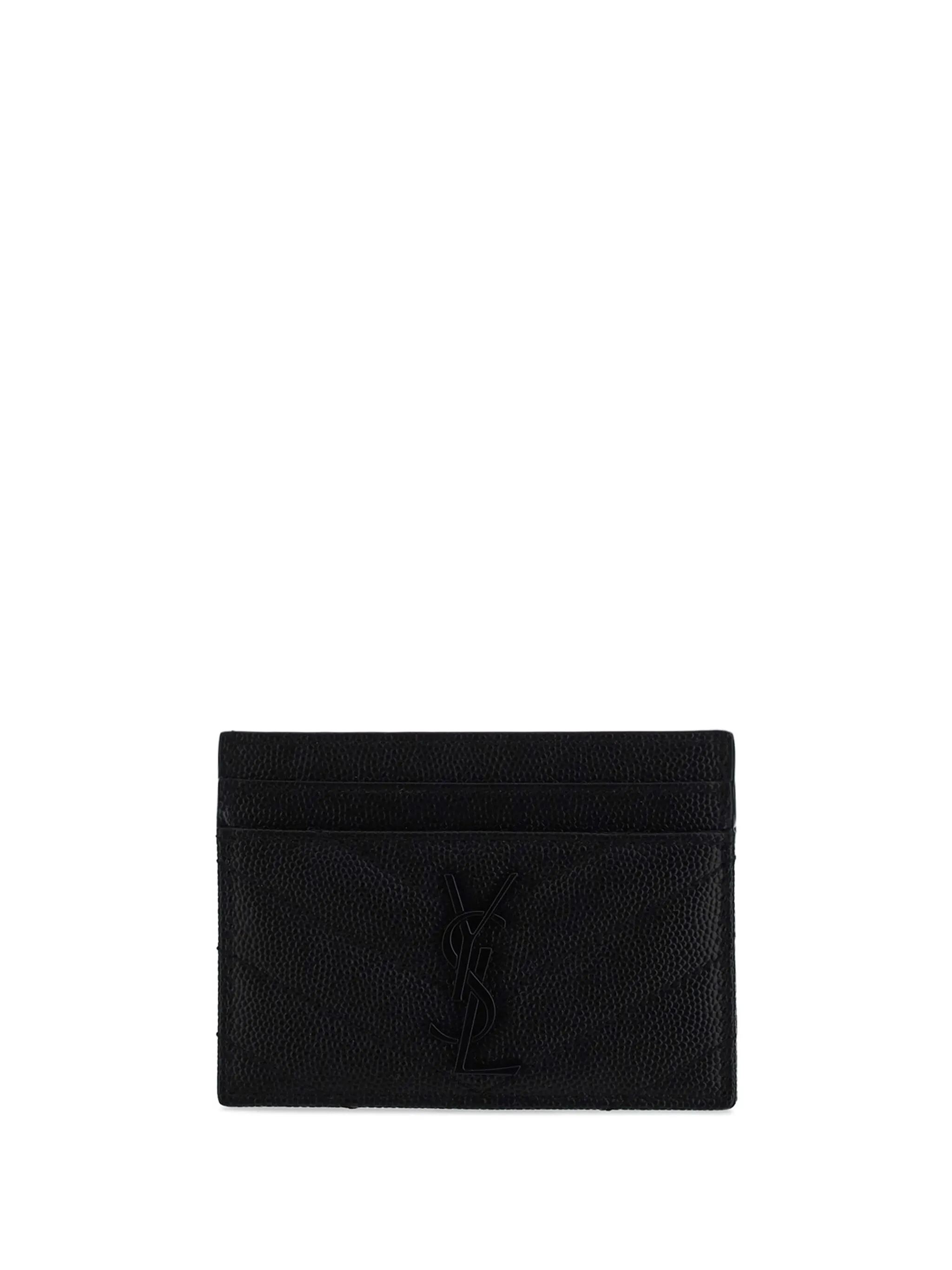 Картхолдер с тисненой монограммой Saint Laurent, черный
Картхолдер с тисненой монограммой Saint Laurent, черный