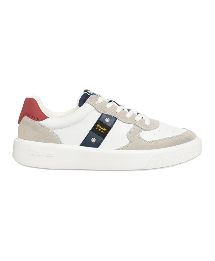 Яркие кроссовки на шнуровке Blauer, белый
Яркие кроссовки на шнуровке Blauer, белый