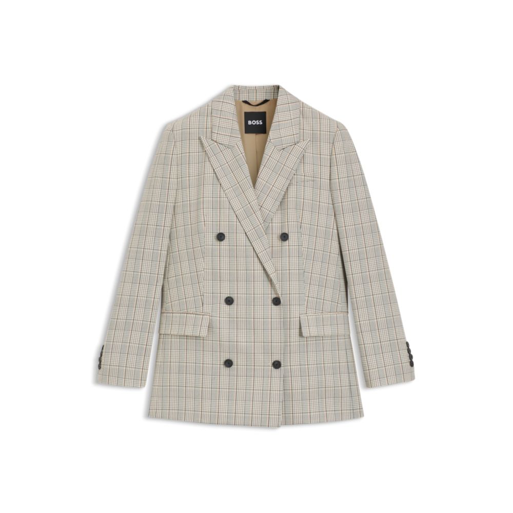BOSS Клетчатый пиджак прямого кроя из эластичной шерсти
BOSS Клетчатый пиджак прямого кроя из эластичной шерсти