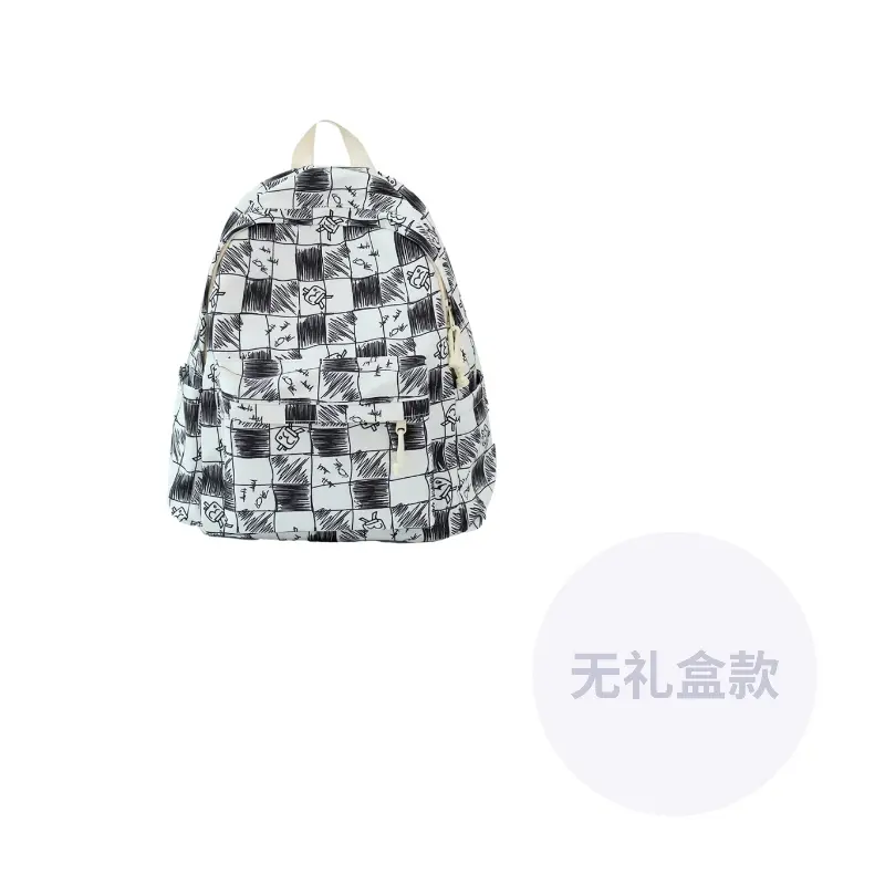 DCLOUD Полиэстеровый хлопковый рюкзак женский черный серый кофейный синий, Black 
DCLOUD Полиэстеровый хлопковый рюкзак женский черный серый кофейный синий, Black