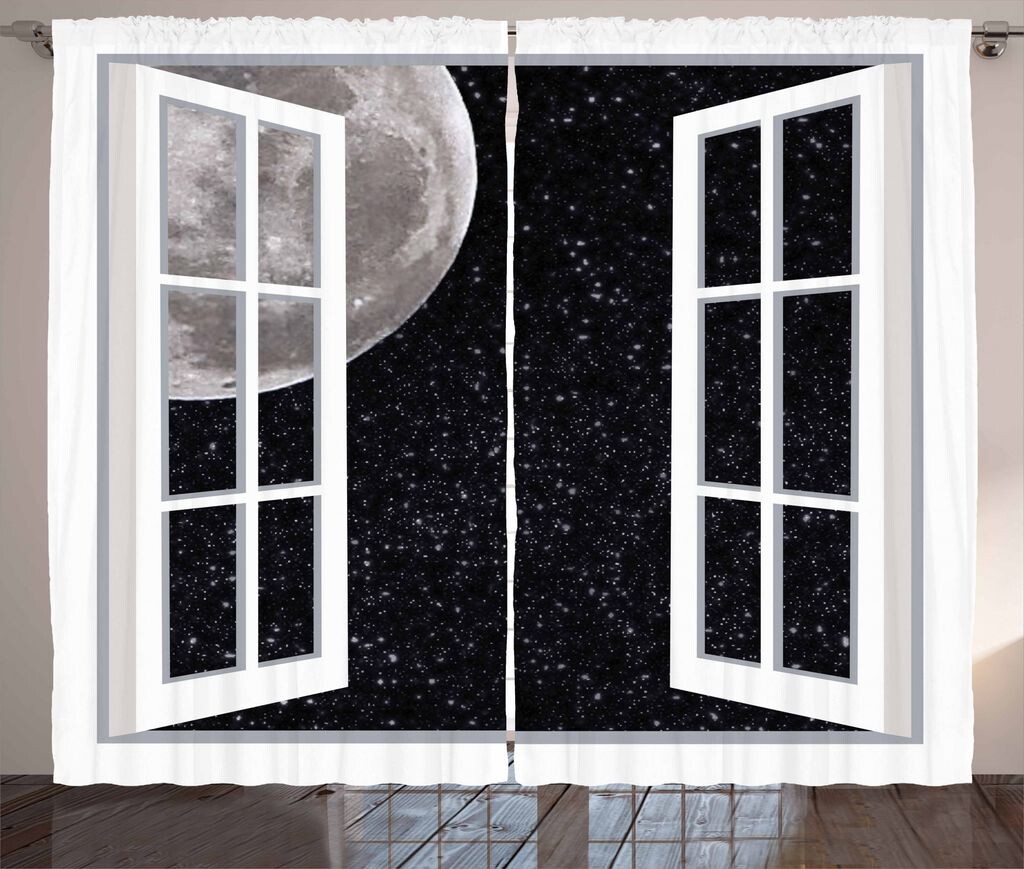 ABAKUHAUS Space Rustic Curtain, Окно в космос, Универсальные ленточные шторы для гостиной с петлями и крючками, 280 x 225 см, черно-серые и белые, черный
ABAKUHAUS Space Rustic Curtain, Окно в космос, Универсальные ленточные шторы для гостиной с петлями и крючками, 280 x 225 см, черно-серые и белые, черный