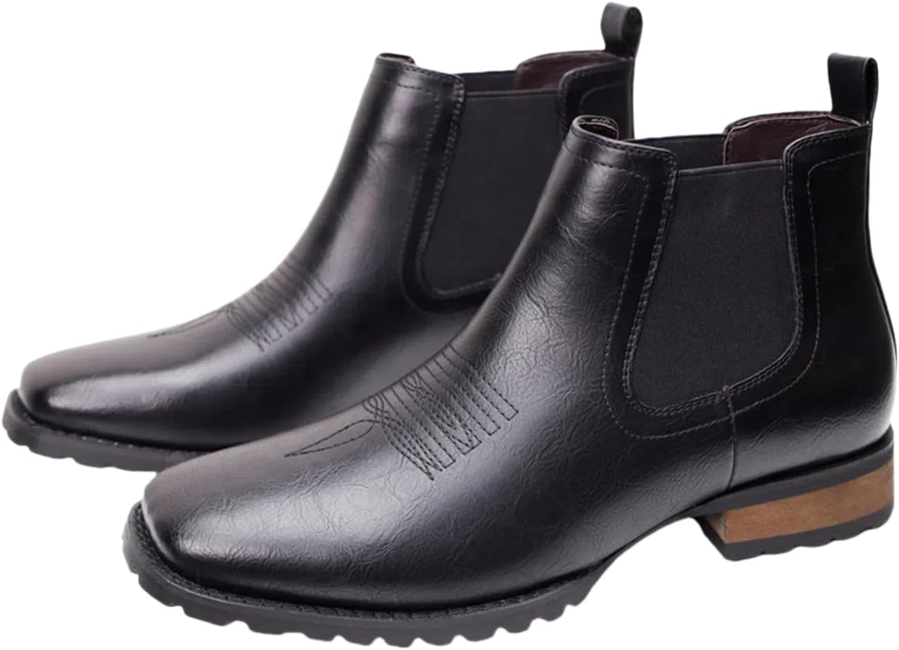 Мужские ковбойские сапоги Abborora с винтажной вышивкой, западные сапоги, повседневная обувь, туфли без шнуровки, черный
Мужские ковбойские сапоги Abborora с винтажной вышивкой, западные сапоги, повседневная обувь, туфли без шнуровки, черный