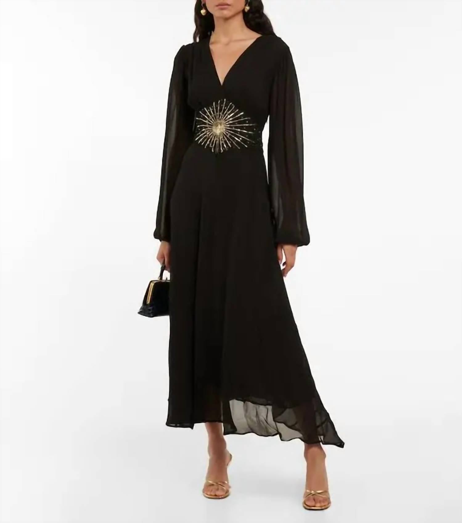 Кристи Эмбэллишед Шифон Макси Платье в черную звезду Rixo
Кристи Эмбэллишед Шифон Макси Платье в черную звезду Rixo