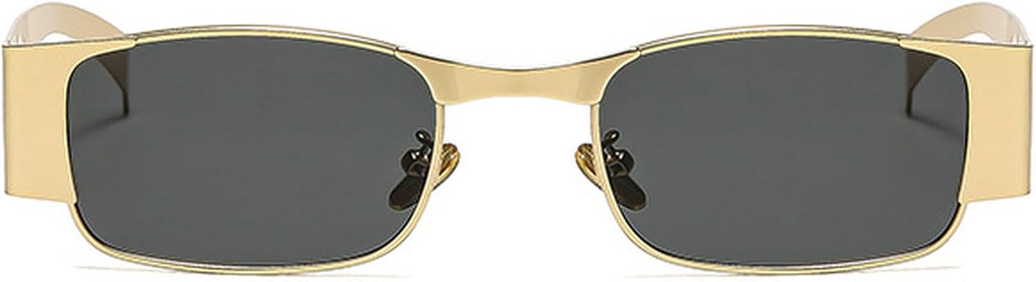 Винтажные маленькие квадратные солнцезащитные очки для женщин в металлической оправе, цвет шампанского, защита от УФ-излучения UV400, модные мужские солнцезащитные очки в стиле панк mincl, Gold Black
Винтажные маленькие квадратные солнцезащитные очки для женщин в металлической оправе, цвет шампанского, защита от УФ-излучения UV400, модные мужские солнцезащитные очки в стиле панк mincl, Gold Black