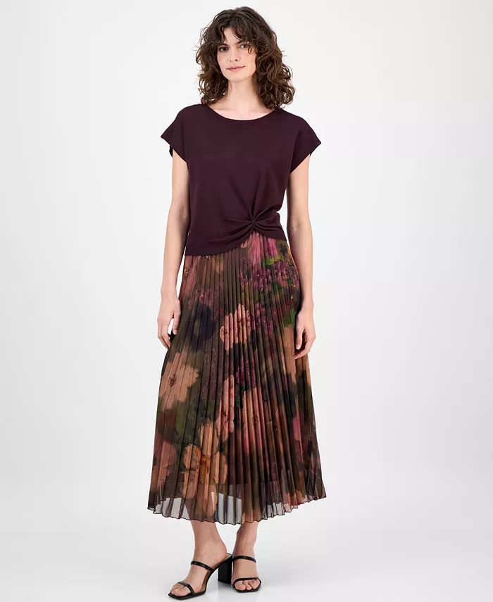 Женское платье с трикотажным лифом и плиссированной юбкой Robbie Bee, коричневый
Женское платье с трикотажным лифом и плиссированной юбкой Robbie Bee, коричневый