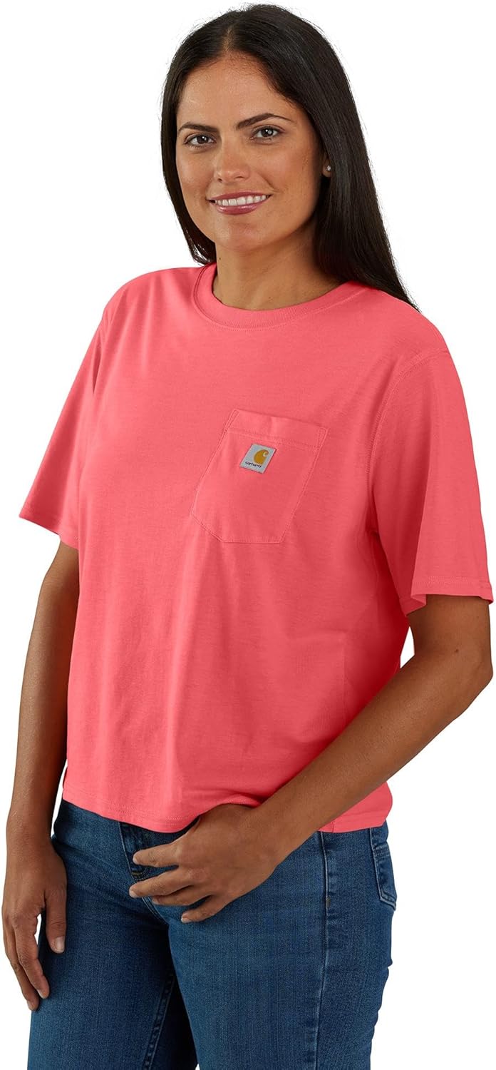 Carhartt женская футболка с карманом, свободного кроя, с коротким рукавом, из серии Tencel Fiber (также доступна в размерах Plus), Pink Salmon, Розовый, Carhartt женская футболка с карманом, свободного кроя, с коротким рукавом, из серии Tencel Fiber (такж
Carhartt женская футболка с карманом, свободного кроя, с коротким рукавом, из серии Tencel Fiber (также доступна в размерах Plus), Pink Salmon, Розовый, Carhartt женская футболка с карманом, свободного кроя, с коротким рукавом, из серии Tencel Fiber (такж