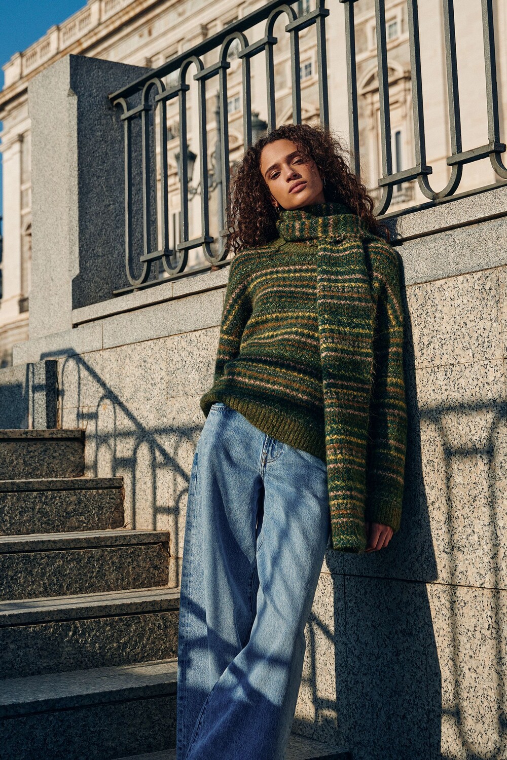 Вязаный джемпер с круглым вырезом и полосками в стиле Фэйр Айл с добавлением шерсти Next, зеленый
Вязаный джемпер с круглым вырезом и полосками в стиле Фэйр Айл с добавлением шерсти Next, зеленый