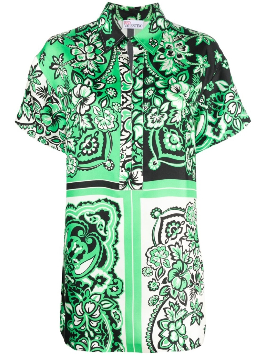 Шелковая блузка с принтом RED Valentino, зеленый
Шелковая блузка с принтом RED Valentino, зеленый