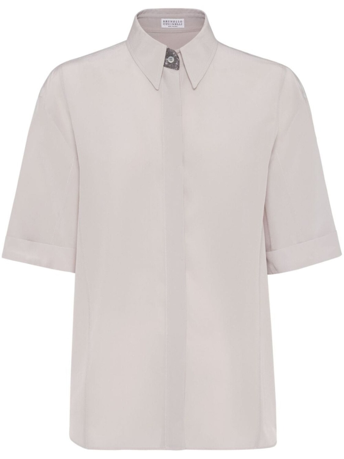 Brunello Cucinelli шелковая рубашка с декором Monili, розовый
Brunello Cucinelli шелковая рубашка с декором Monili, розовый