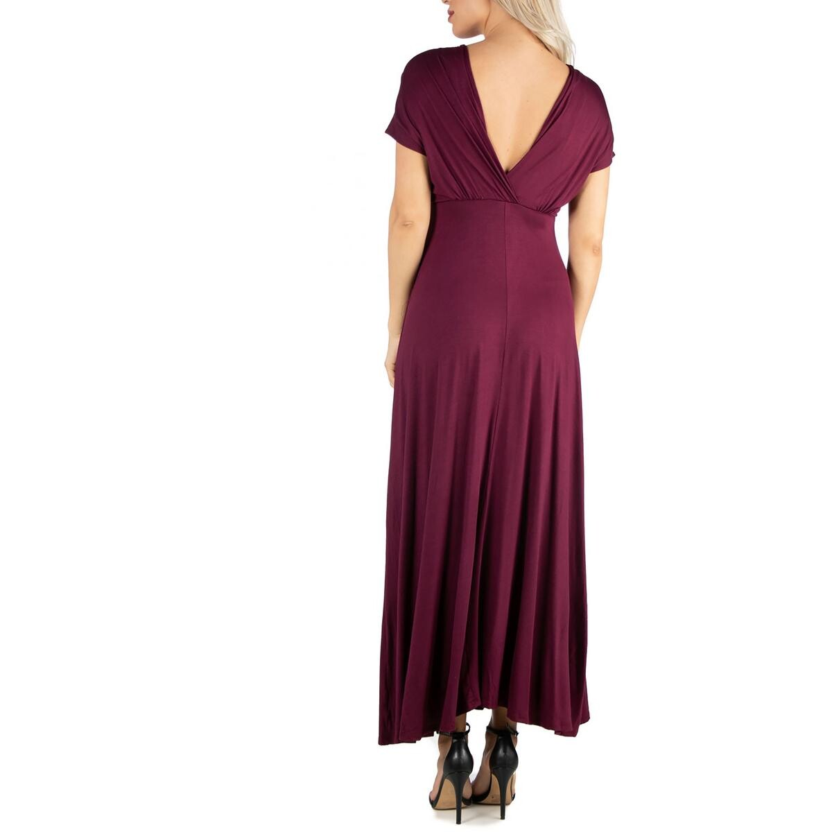 Женское длинное платье макси с короткими рукавами 24seven Comfort Apparel, цвет Wine
Женское длинное платье макси с короткими рукавами 24seven Comfort Apparel, цвет Wine