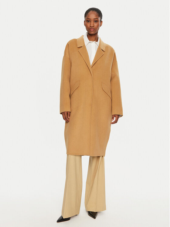 Шерстяное пальто обычного кроя United Colors Of Benetton, бежевый
Шерстяное пальто обычного кроя United Colors Of Benetton, бежевый