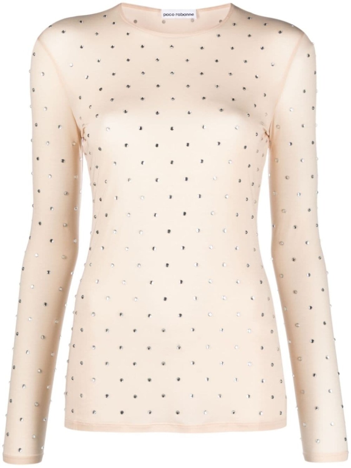 Rabanne полупрозрачный топ с кристаллами, нейтральный цвет
Rabanne полупрозрачный топ с кристаллами, нейтральный цвет